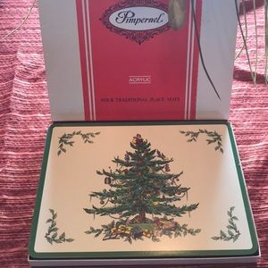 12 Vintage Pimpernel Spode Xmas tree placemats